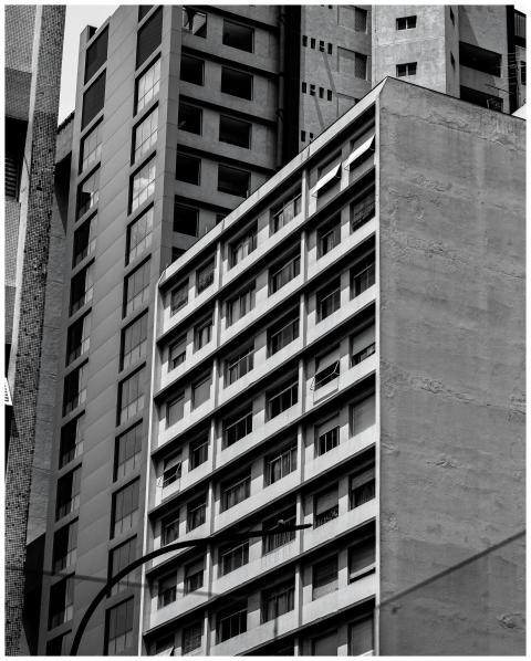 Monochrome view of skyscrapers in São Paulo showca