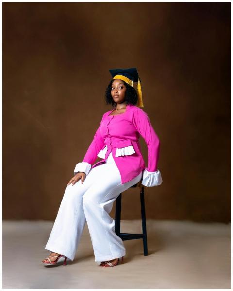 Elegant Female Graduate Pink