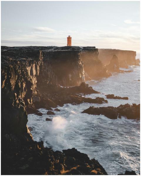 Stunning view of a lighthouse on Iceland's rugged