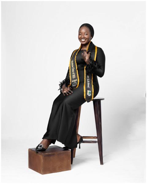 Elegantly Dressed Graduate Studio