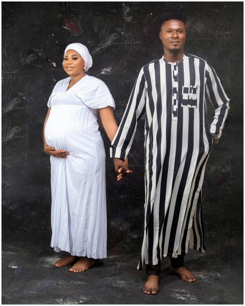 Pregnant Couple Traditional African