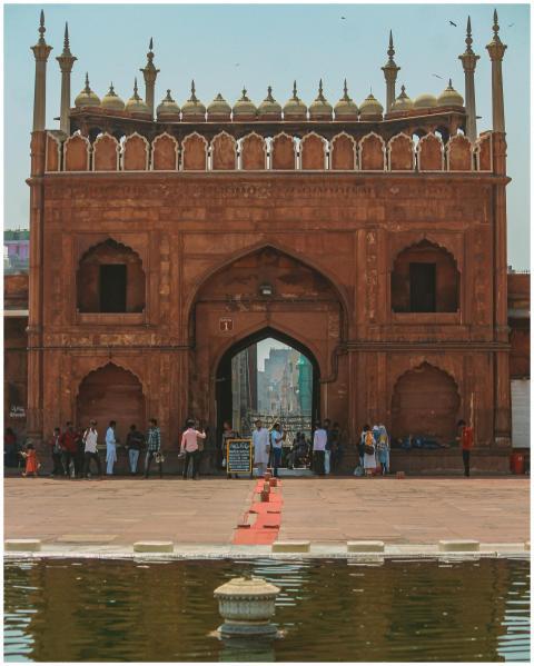 A vibrant image of the historic entrance to Jama M