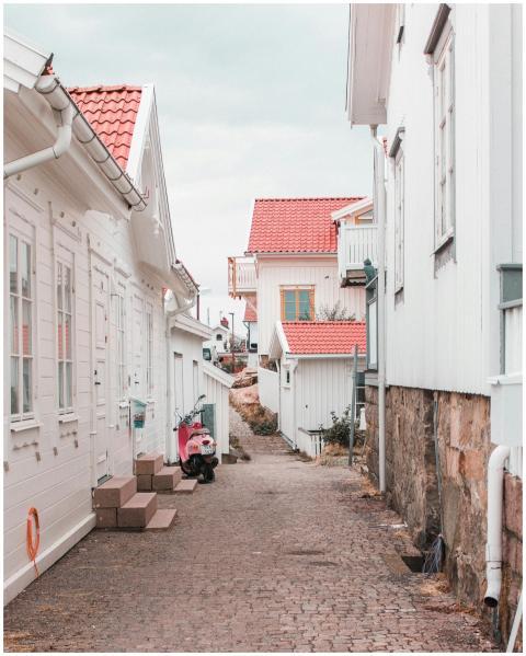Captivating view of a cobblestone alleyway lined w