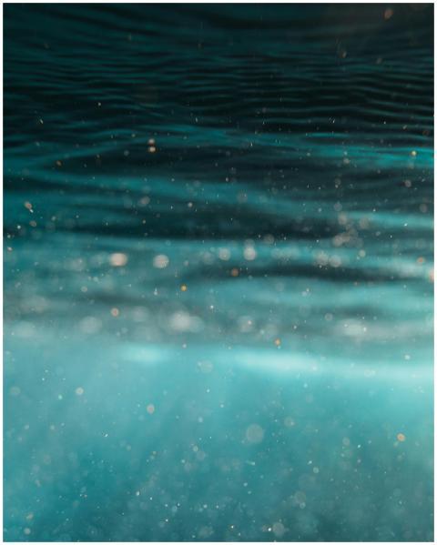 Tranquil underwater view capturing serene ripples