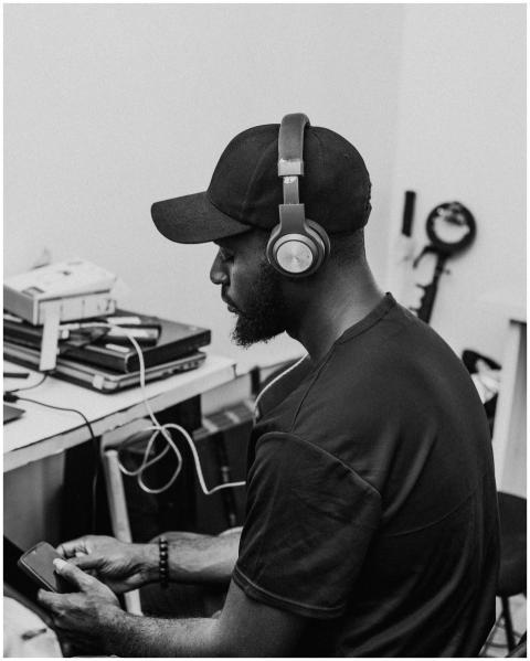 Man Cap Listening Music