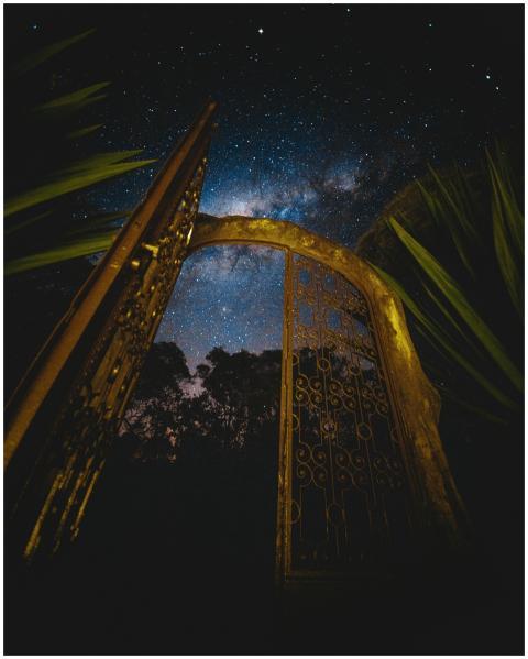 A captivating night view of the Milky Way through