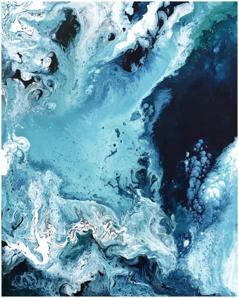 A mesmerizing abstract view resembling frozen wate