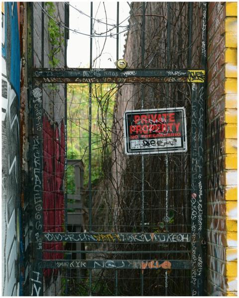 Gated Alleyway Urban Graffiti