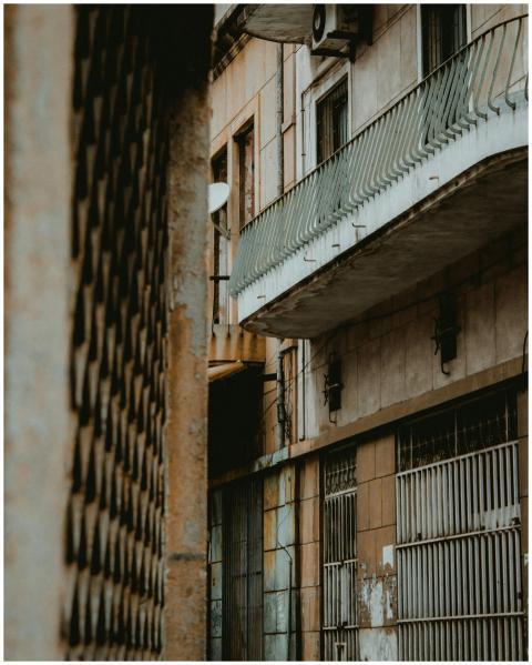 Concrete urban architecture in Luanda, showcasing