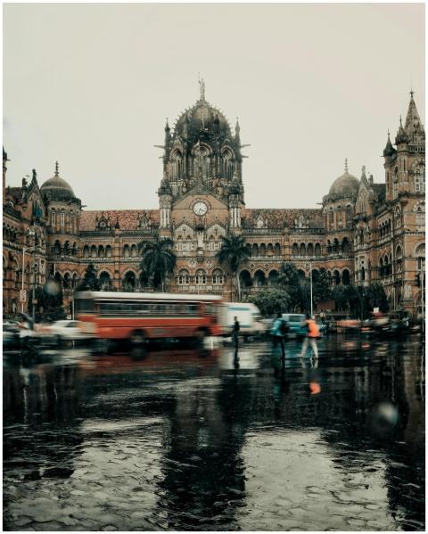 Vibrant scene of Chhatrapati Shivaji Terminus with