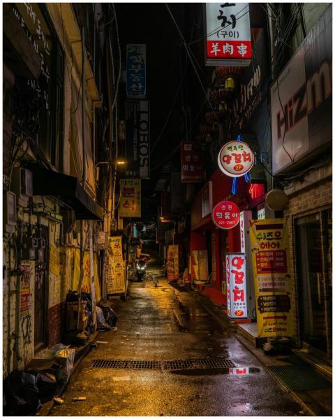 Explore the lively, narrow alleyways of Seoul at n