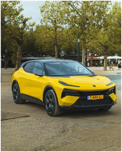Yellow Electric Sports Car