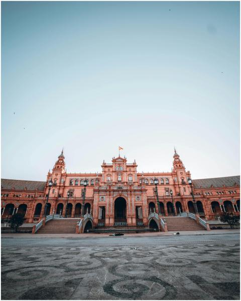 Stunning architectural shot of Plaza de España in