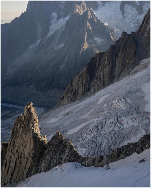 Breathtaking view of the rugged glacier peaks in C