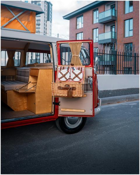 Explore a classic Volkswagen camper van with an in