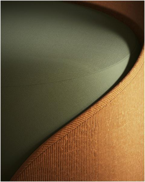 Close-up of a modern armchair showcasing its textu