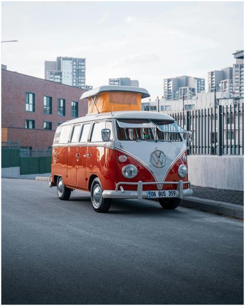 Classic Volkswagen van parked in Ankara, Türkiye,