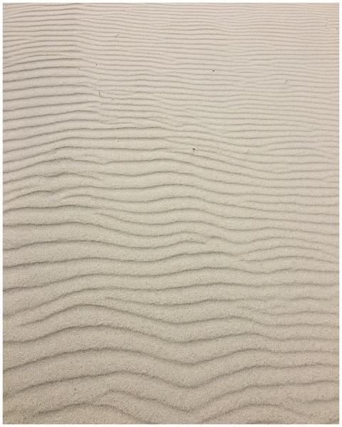 Textured ripples in sand at the beach in Nida, Lit