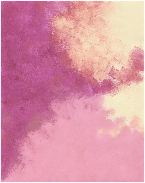 Vibrant abstract painting with pink and purple tex