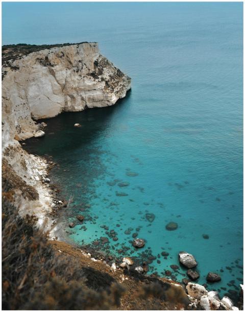 Stunning aerial view of Sardinian cliffs and turqu