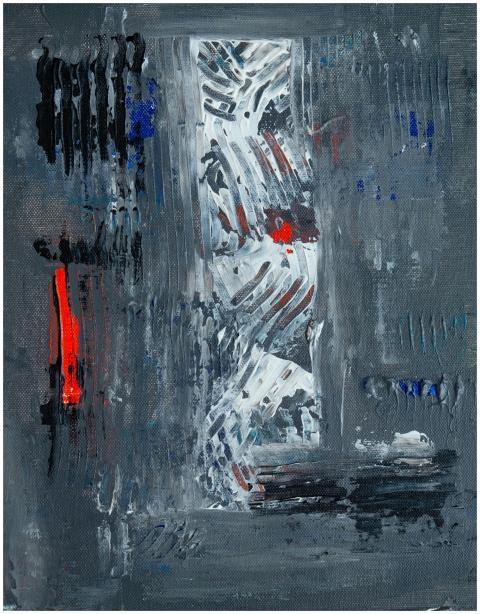 Explore this abstract expressionist painting with