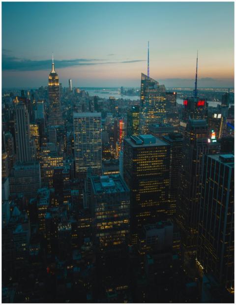 A breathtaking view of New York City's skyline at