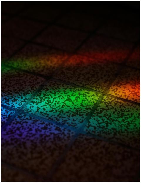Colorful light spectrum creating a vibrant pattern