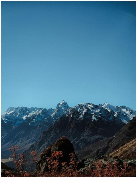Majestic Snow Capped Mountain