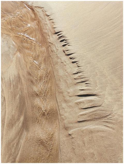 As the tide recedes, wondrous sandy deposits emerg