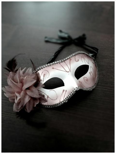 A beautiful Venetian masquerade mask with floral a