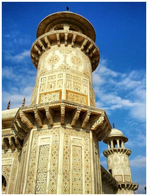 Majestic Mughal architecture with detailed carving