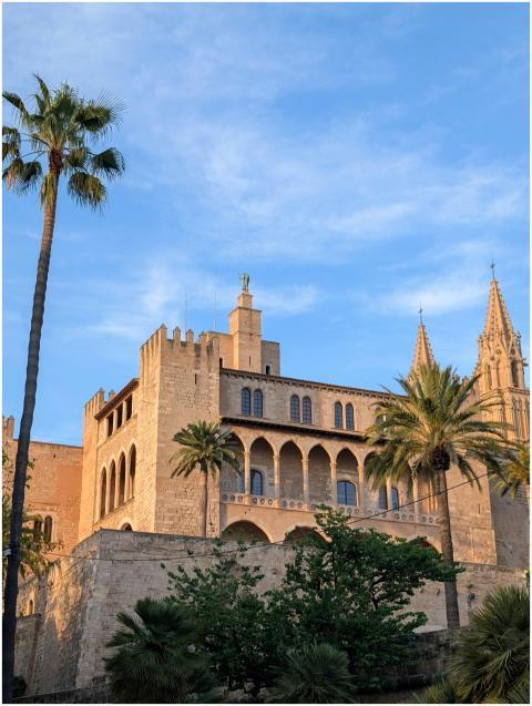 Beautiful Gothic architecture from Mallorca surrou