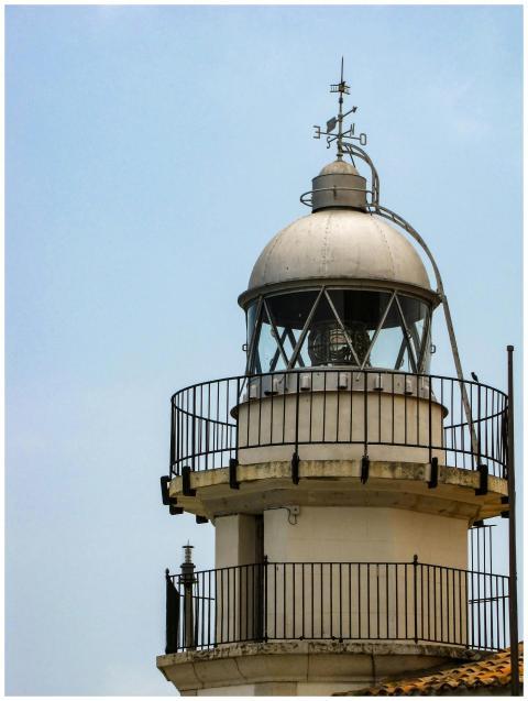 Close-up of the iconic lighthouse in Peñíscola, Va