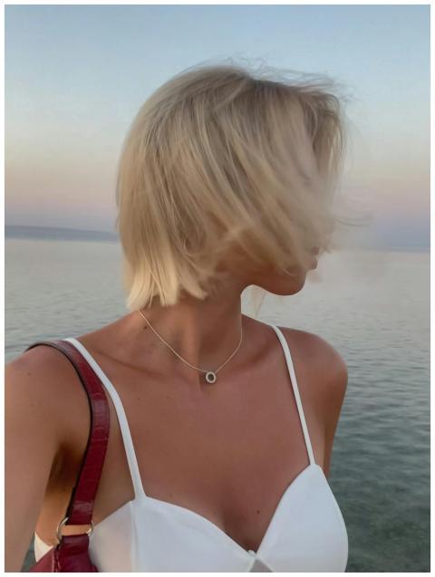 Stylish Woman Sea Sunset