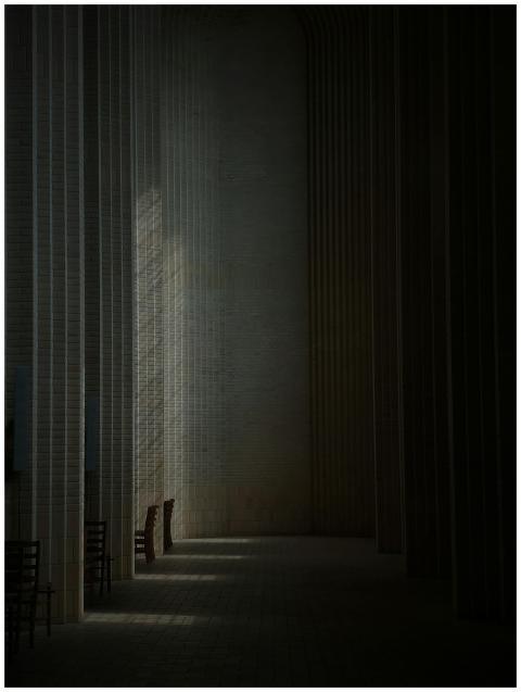 Explore the dramatic lighting inside a historic Co