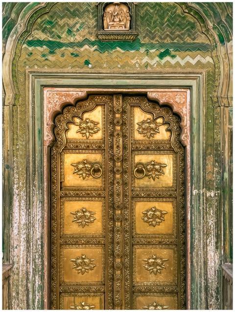 Ornate Golden Door Jaipur