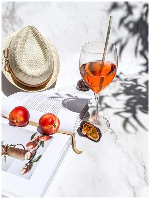 A refreshing Aperol spritz on a sunny day with pea