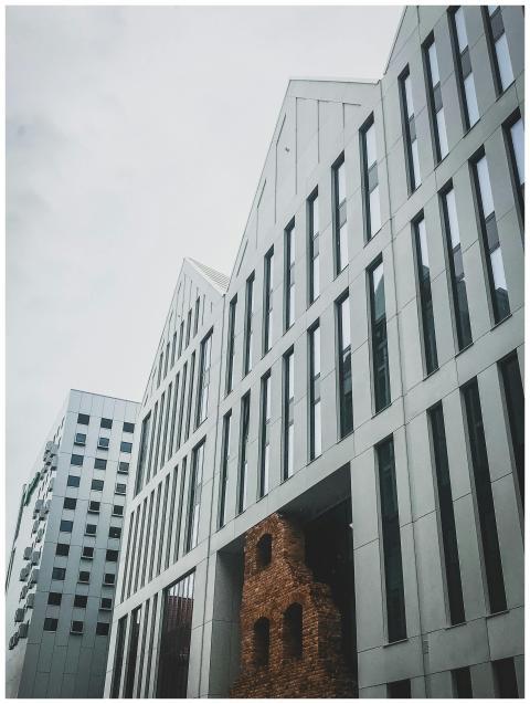 Contemporary buildings with unique facades in Gdań