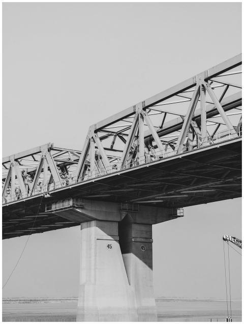 Monochrome Steel Bridge Structure