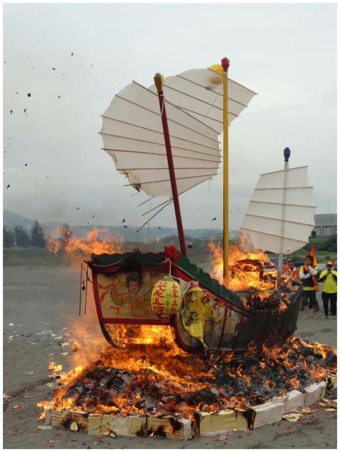 Traditional Ceremony Burning Boat