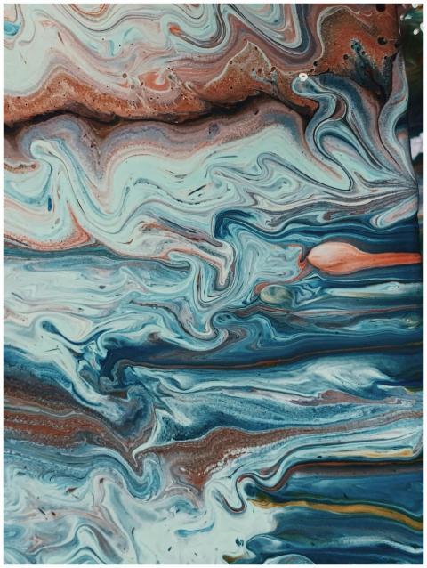 Dynamic abstract painting with swirling patterns i