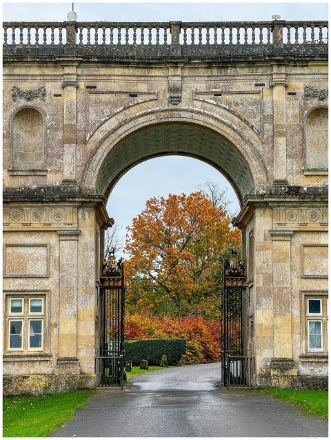 arched gate at an English stately home