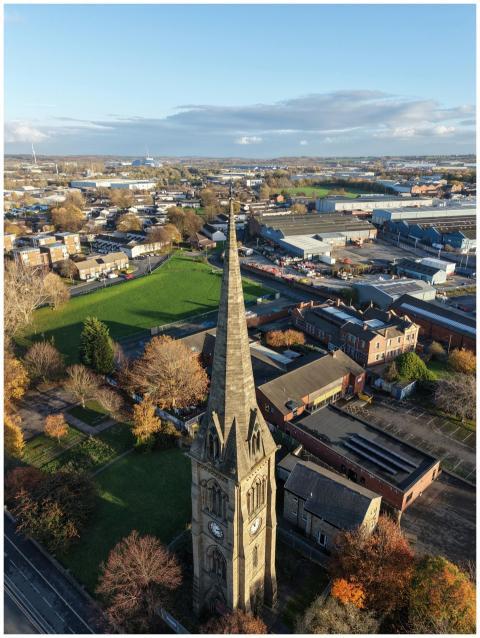 Aerial Historic Church Wakefield