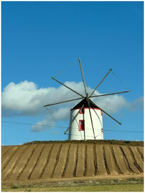 Traditional Windmill Portuguese Countryside