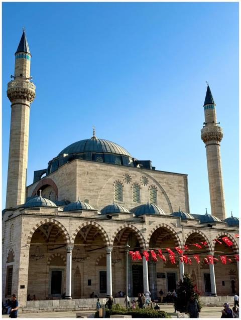 Beautiful view of Selimiye Mosque in Konya, Turkey