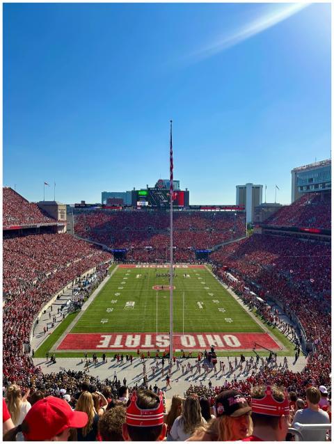 Crowded Ohio State football game at the Ohio Stadi