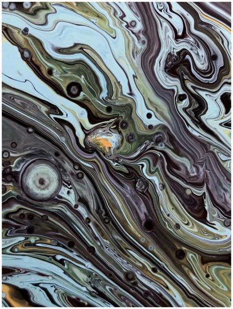 Captivating abstract art piece featuring swirl pat