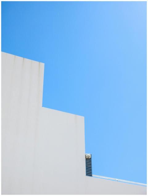 A minimalist view of a modern building facade with