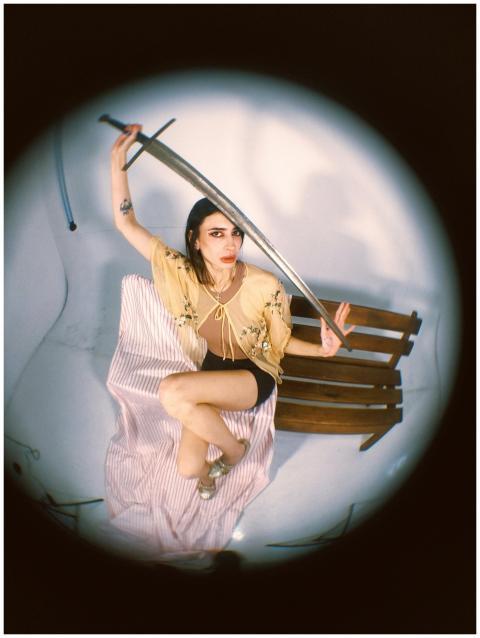 Artistic Portrait Woman Sword