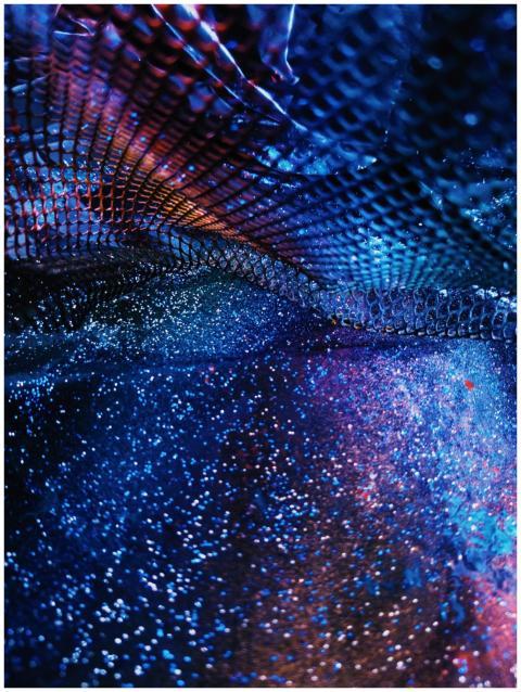 A mesmerizing abstract image featuring colorful sh